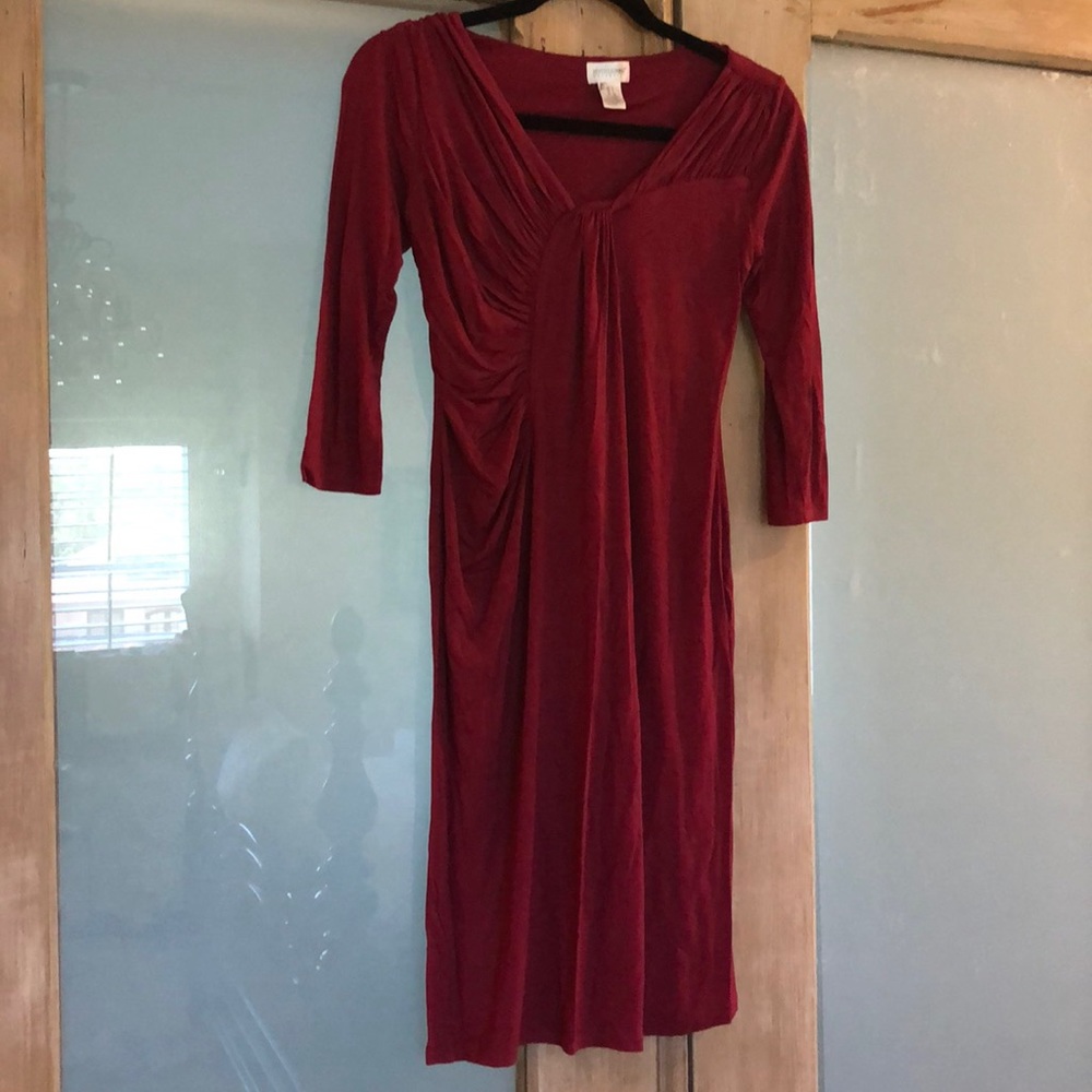 Maroon Motherhood Maternity dress